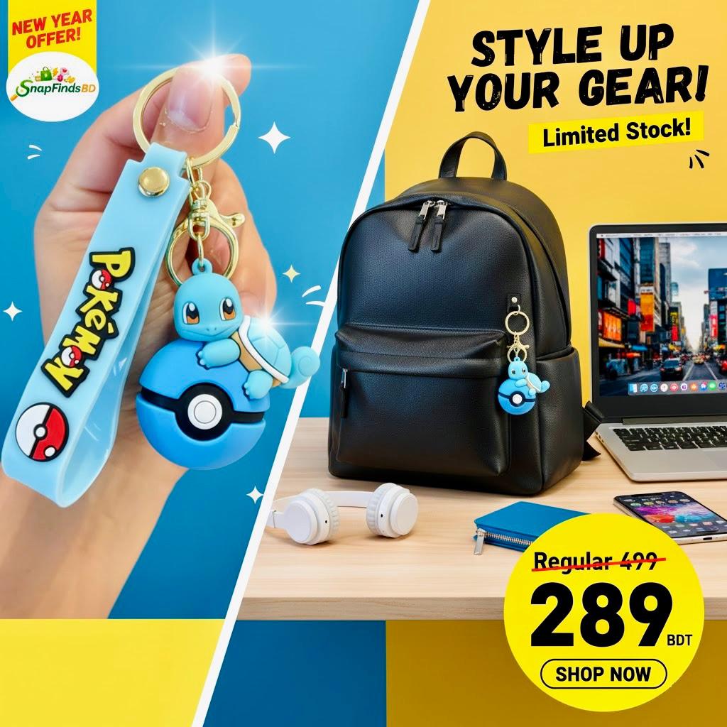 PokéPop™ Cartoon Keychain - Image 2